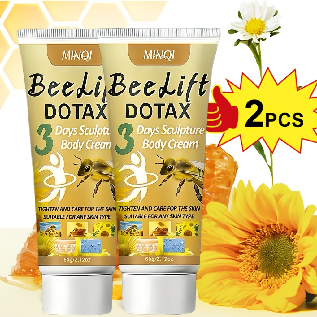 2 PCS Set Bee Venom Body Cream - Enriched with Bee Venom, Collagen, and Hyaluronic Acid, It Firms and Nourishes the Skin. Light Beige Shade, Suitable for All Light Beige Skin Types. Bee Venom Cream, Bee Venom Light Beige Crea