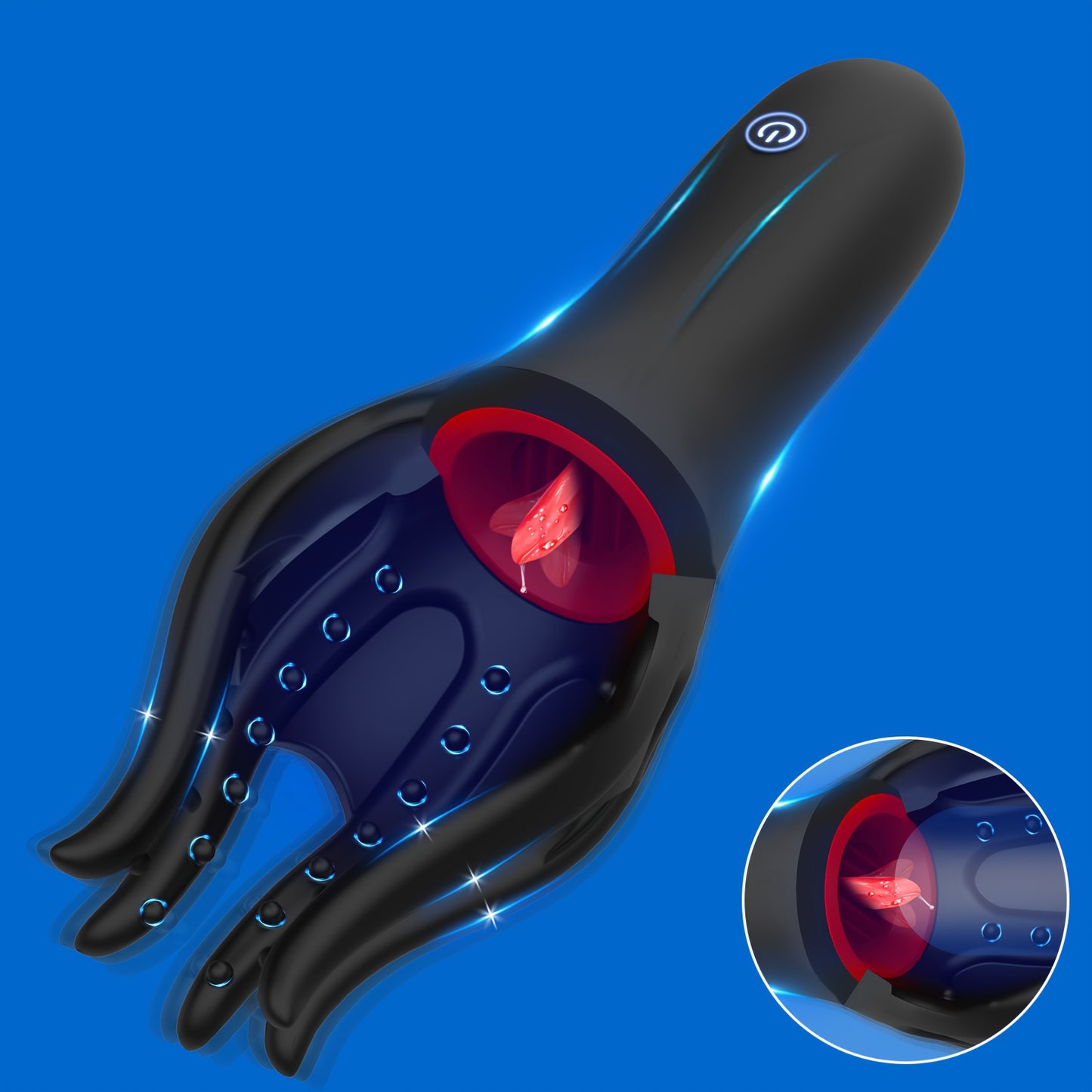 3 in 1 Men's Glans Stimulation Massager Penis Trainer Male Masturbator with Vibrating Tongue Licking Function Adult Toy for Men,  Male Pleasure Device, Realistic Feel, Discreet Toy