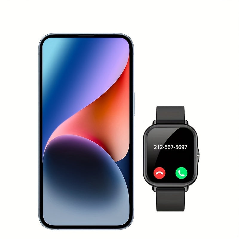Full Touchscreen Smart Watch Compatible for Android & iPhone, Wireless Calling/Suitable for Android and iPhone, Wireless Smartwatch with 100+ Sports Modes, Alloy Case, Wireless 5.0, Phone Calls, Fitness Tracker for Men & Wome