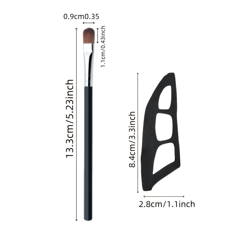Beginner's Eye Makeup Assistant Kit with 2 Specialized Eyeshadow Brushes, Eyeshadow Tools, Quick Makeup Templates, And Eyeshadow Molds, Designed for Female Novices to Achieve Professional Results with Minimal Effort, Allowing