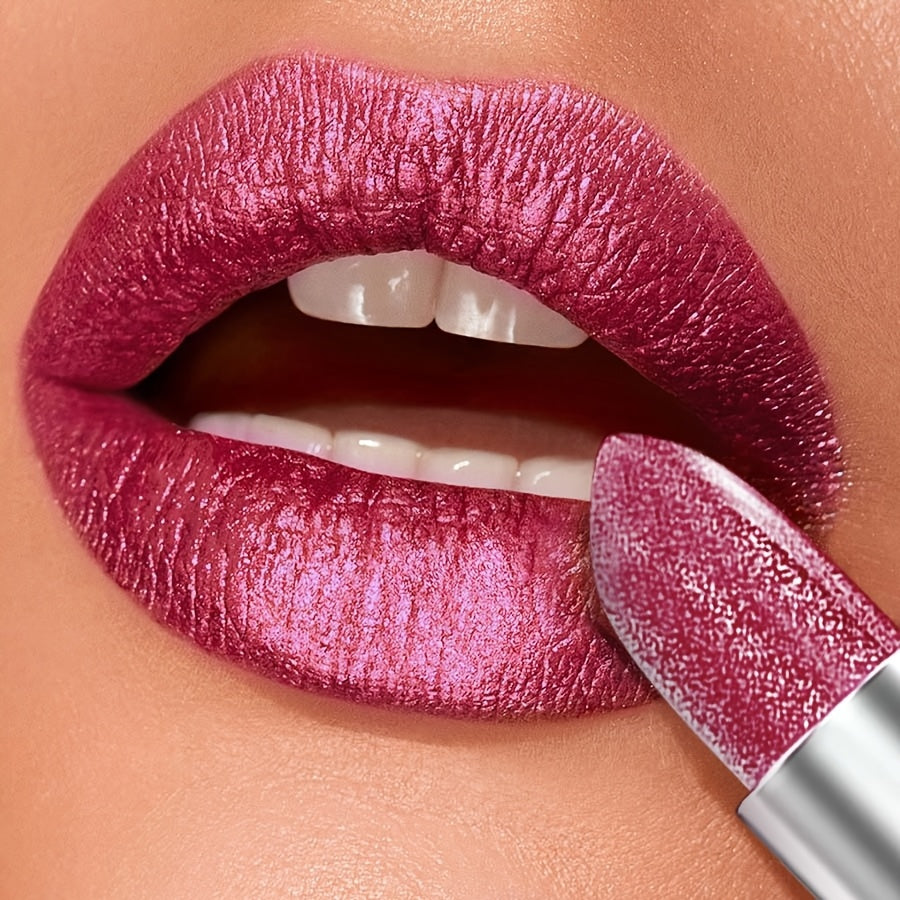 Waterproof Lipstick, Non-Sticky, Colorful, Long-lasting Makeup, Pearlescent, Sparkling, Suitable for Beginners, Lip Gloss Women Make-Up Accessories