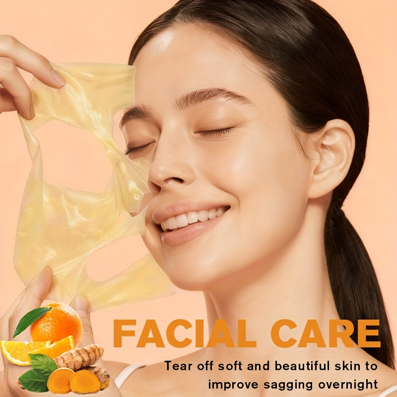 [Aging Wrinkle Skincare]Instant Lift Turmeric Vitamin C Facial Mask, Hydrating, Smooth, Tightens Lift, Dark Spot/Wrinkles Appear, for Skin Red, Dull, Wrinkles, Fine Line, Coarse Pores, Loose, Aging Signs. Korean Skincare Prod
