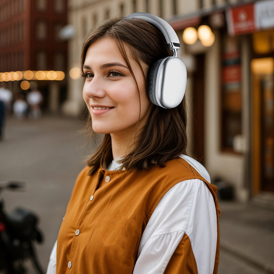B40 Soft Headband Wireless HI-FI-Music Headphones TWS Earphones and Retractable & Foldable Headset with Mic, Wireless Gaming Earbuds Compatible with Mobile Phones PC Tablet and Game