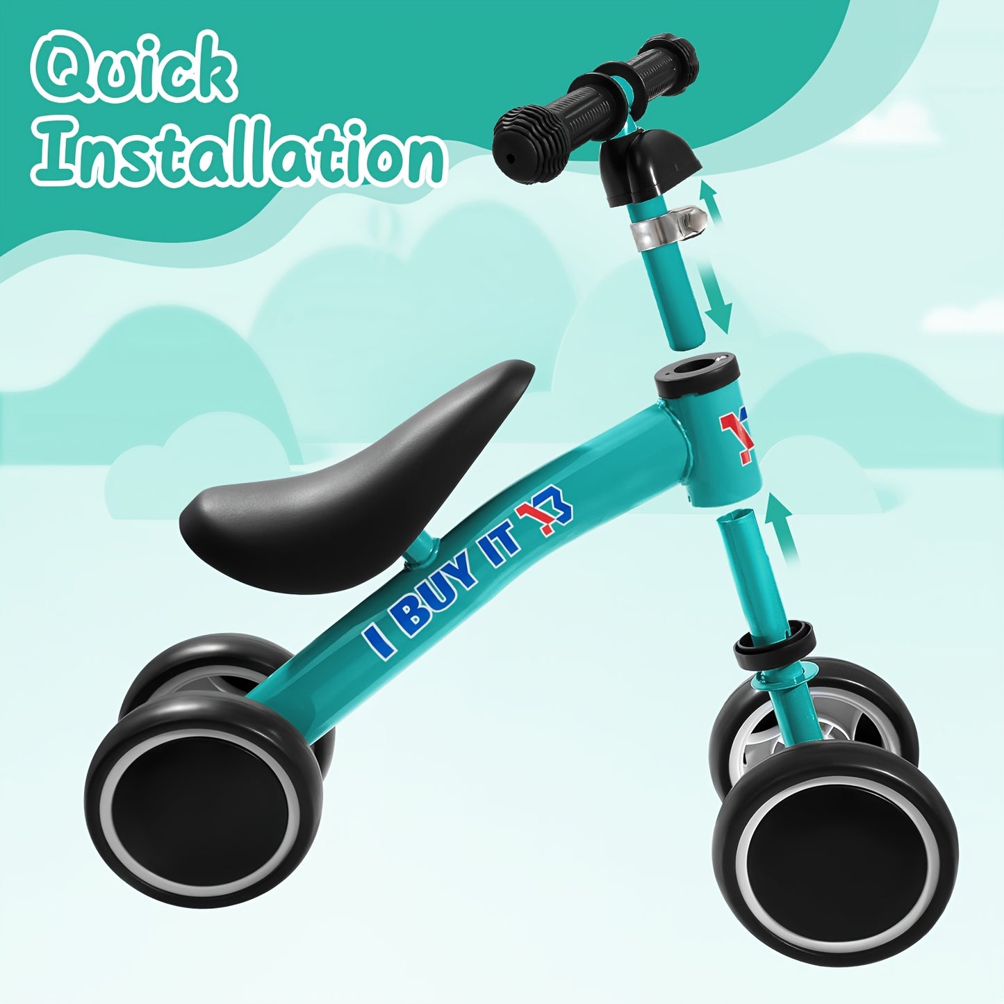8 Months+ Baby Balance Bike, Indoor Outdoor Baby Ride on Bike, No Pedals Training Bike for Boys Girls Toddlers First Bike, Kids Best Gift