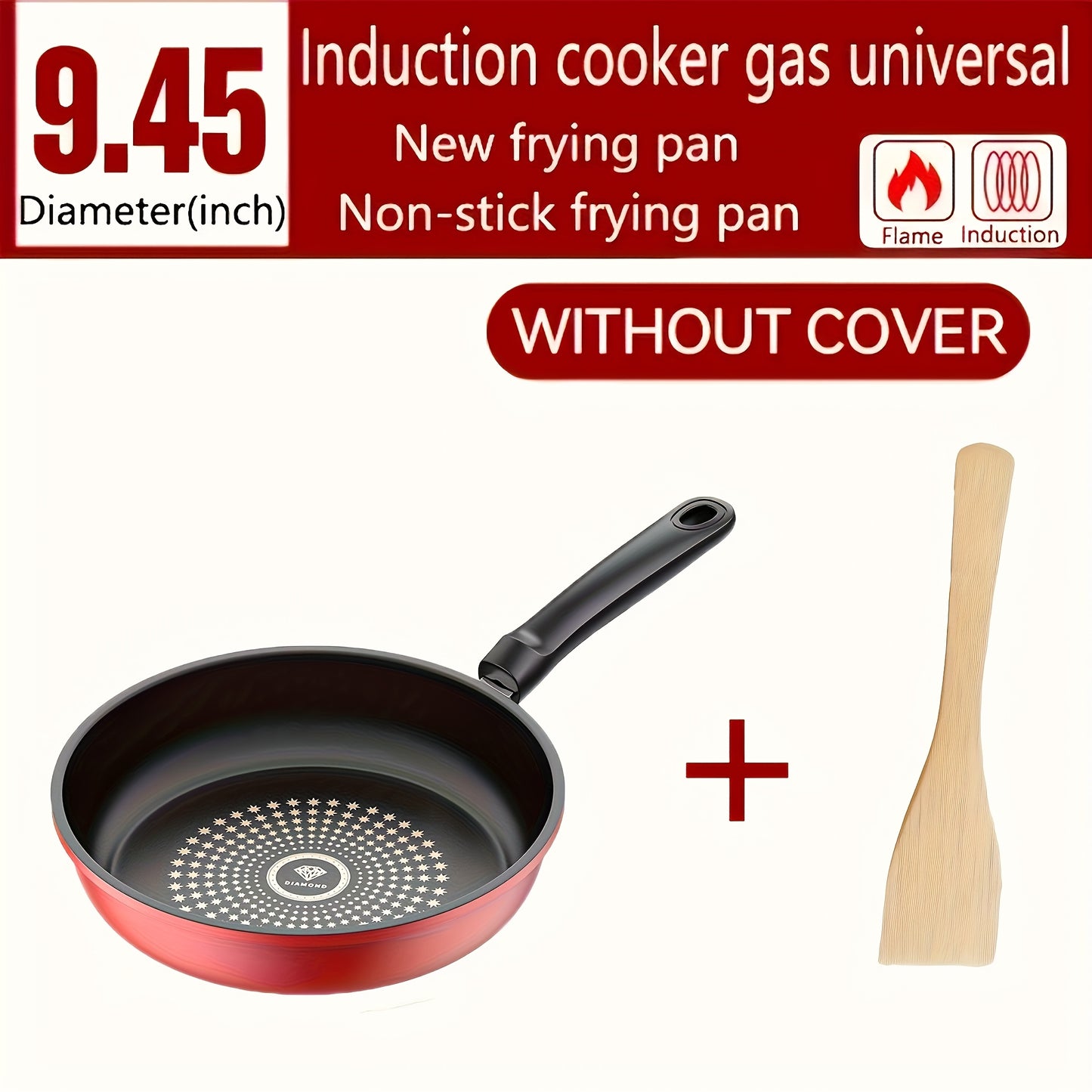 3 PCS Set Frying Pan Set | Non-stick, Heavy-duty, Suitable for Induction Cookers, Safe for Gas/Electric Stoves, Even Heating, Scratch-resistant, Dishwasher Safe, Red, High-Quality Non-stick Pan | Ideal for Home/Hotel/Outdoor