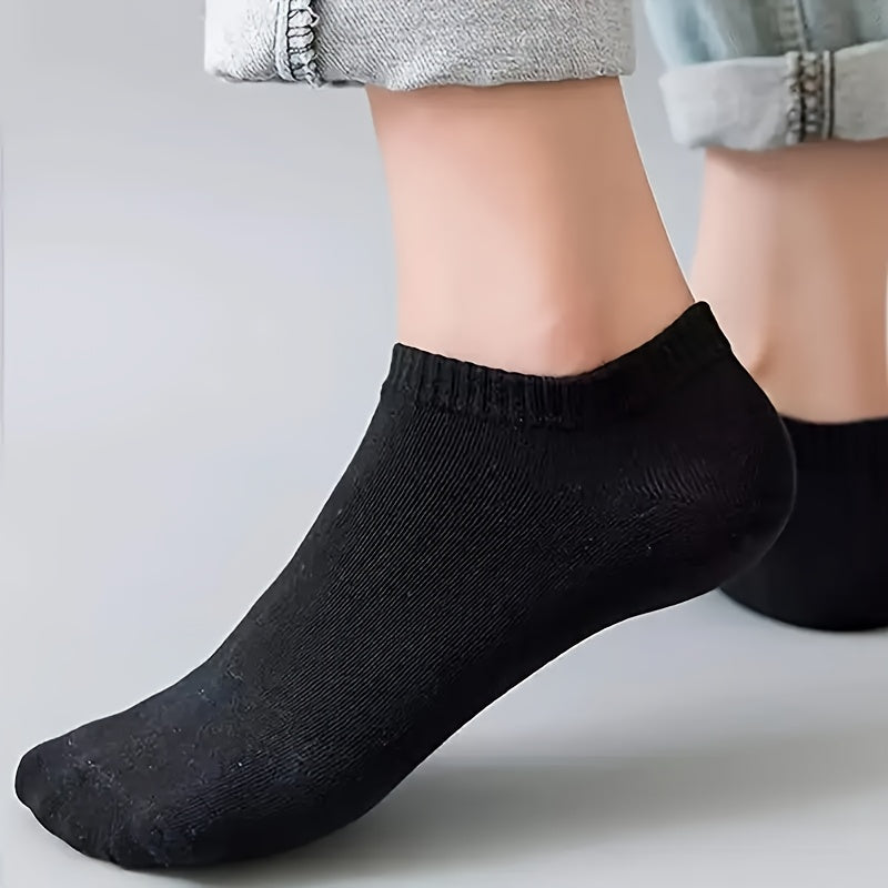 12 Pairs Set Unisex Solid Color Low-Cut Boat Socks - Summer No-Show Ankle Socks for Men & Women, Colors (,,) - Bulk Pack for Sneakers,, Boat - Hand Washable Casual Wear
