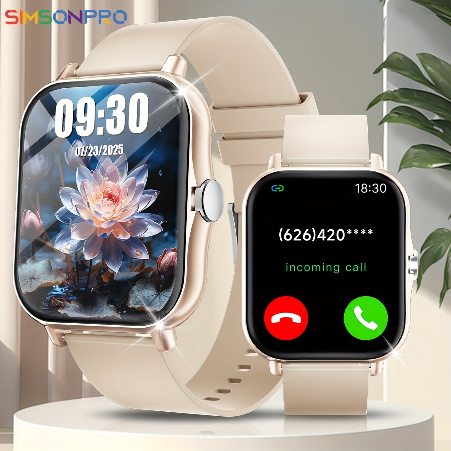 The 1.83-Inch Smart Watch Is Suitable for Both Men And Women - Wireless Calling Watch That Features App Notifications, a Calculator, an Alarm Clock, And Over 100 Sports Modes. with Its Stylish Design