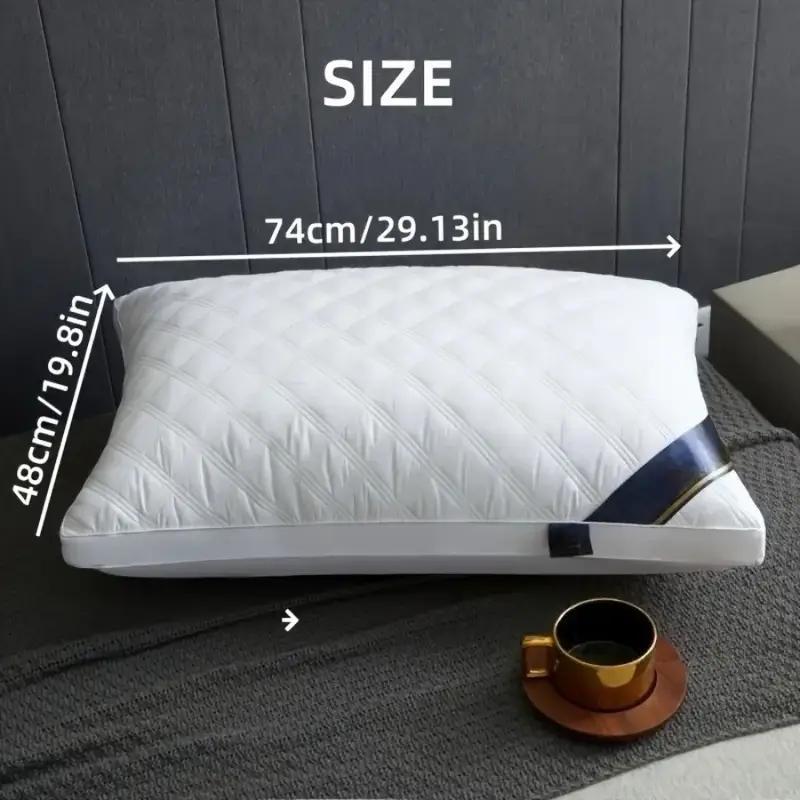 4pcs 3D Luxury Hotel Pillow Set, Neck Support Sleeping Pillows for Comfort & Relaxation, Premium Cover with Zipper Closure, 45*68cm