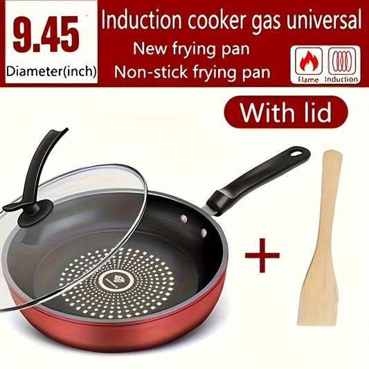 3 PCS Set Frying Pan Set | Non-stick, Heavy-duty, Suitable for Induction Cookers, Safe for Gas/Electric Stoves, Even Heating, Scratch-resistant, Dishwasher Safe, Red, High-Quality Non-stick Pan | Ideal for Home/Hotel/Outdoor