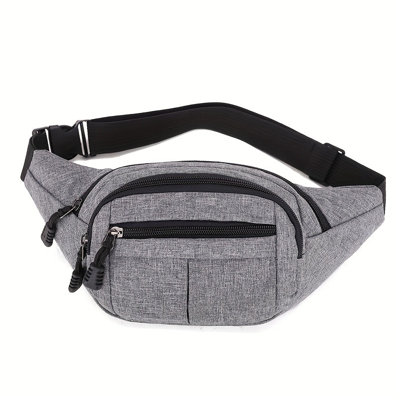 Unisex 6 Colors Waist Bag with Adjustable Strap & 4-Pocket Design - Large Capacity Crossbody Chest Pack, Lightweight & Durable for Cycling, Running, Gym, Travel - Outdoor Gear, Sporty Style, Secure Zipper Closure