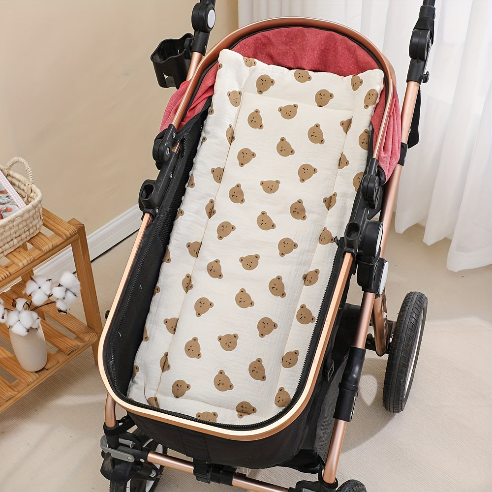 Fleece Material Stroller Pad, Super Comfortable Soft and Breathable for Indoor/Outdoor Use in 9 Scenarios – Baby Dining Carrier Cradle Swing Seat Accessory, 4 Season  Gift, Stroller Pad Cushion, Soft Thick Fleece Mat Stroll