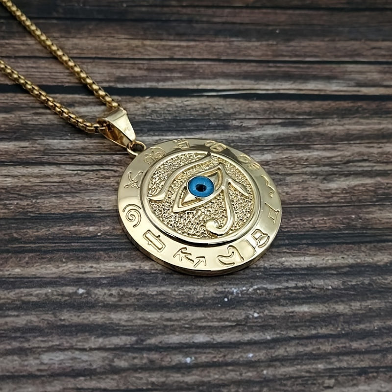 NEW Arrivals Ancient Egyptian The Eye of Horus Pendant Necklace Hip Hop Women Men's Accessory The Eye Of Horus Eagle Head God Eye Necklace Jewelry Accessories