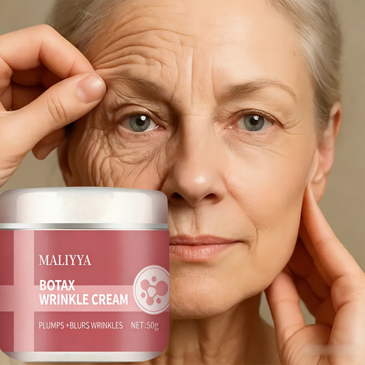 NEW Botax Wrinkle Cream | Hyaluronic Acid, Aloe Vera & Vitamin E - Non-Alcoholic Moisturizing Formula for Dry Light Beige, Deep Hydration, Sleek Jar Design, Natural Finish