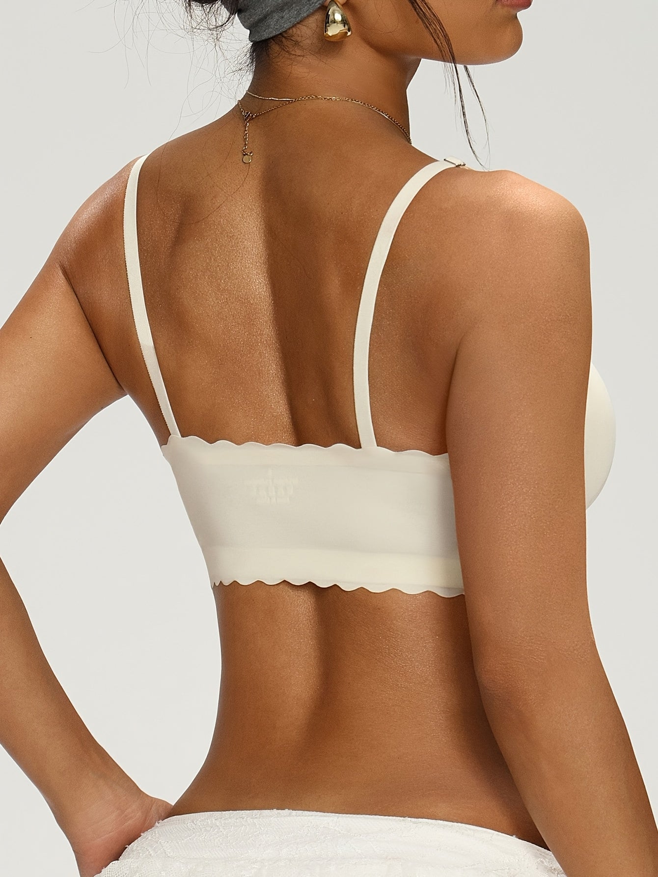 3 PCS Set  Women's wave seamless bra Earth Colors High comfort bra Removable chest pad adjustable shoulder strap bra Breathable no-wire bra Soft V-neck yoga running Women's underwear Suitable for dating leisure daily four sea