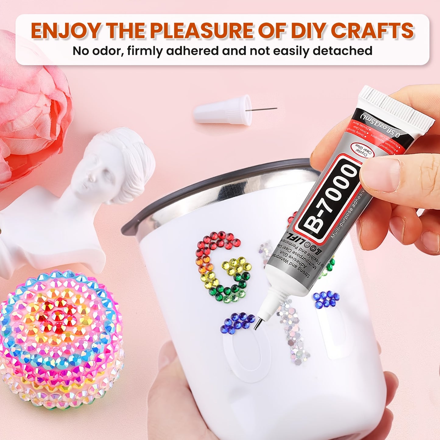 NEW 10 PCS Set Strong Glue - Heavy-Duty Clear All-Purpose Adhesive, Waterproof & Anti-Aging, No-Clog Cap & Precision Tip for Nail Art, Shoe Repair, Jewelry, DIY Crafts, Model Building, Home Repairs, Temporary/Permanent Bond -