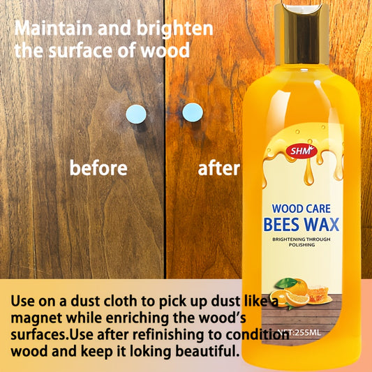 8.62oz Scented Beeswax Essential Oil Furniture Polish & Floor Wax - Orange Wood Cleaner, Restorer & Protector with Natural Beeswax Formula for Wood Floors & Furniture - Safe, Non-Toxic Maintenance, Wood Floor Cleaner, Home Ma