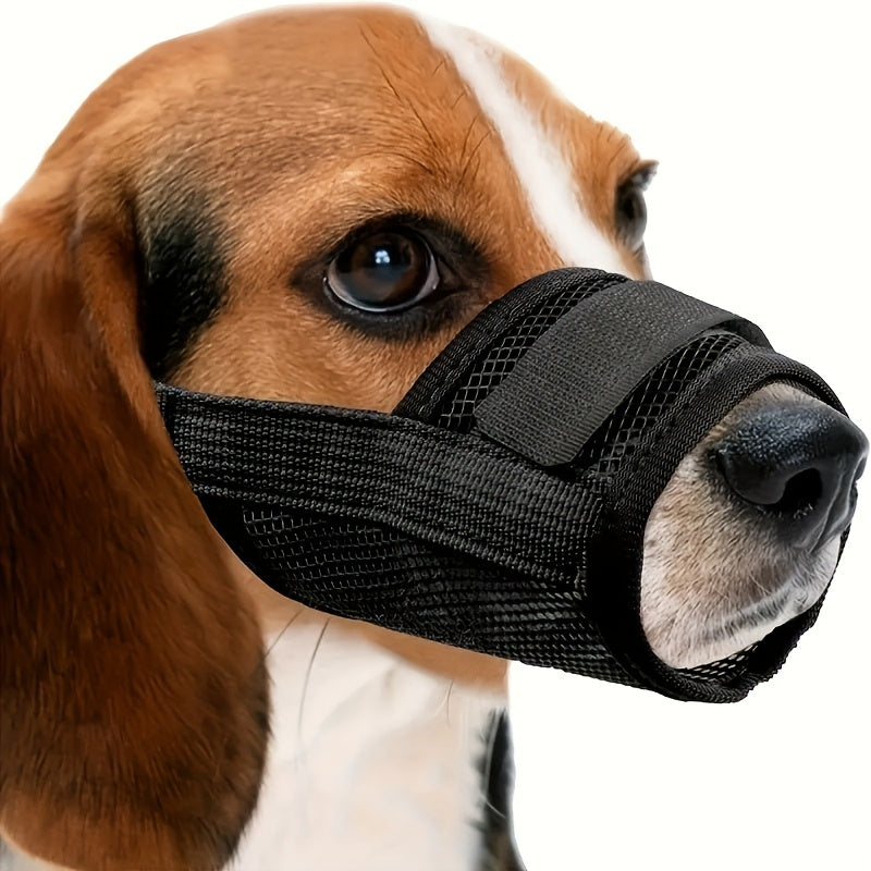 Adjustable Dog Mask, Breathable Polyester, Anti-Bite Barking Control, Comfort Fit for Small to Medium Dogs Pets Accessories