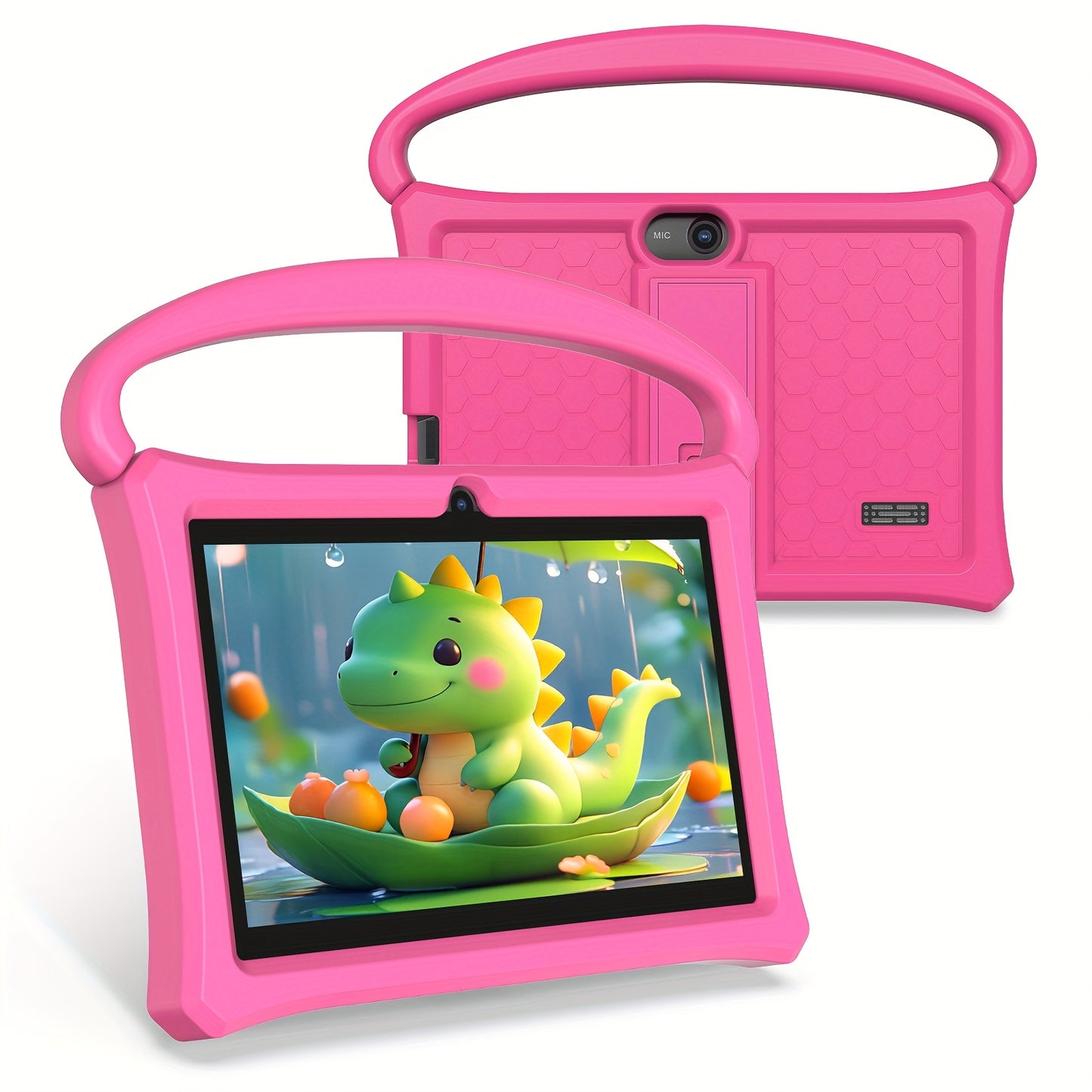 Android 13 Tablet, 17.78 cm Kids Tablet, Silicone Case, Quad-core, 7731 CPU, 4GB (2+2GB Memory Expansion) RAM, 32GB ROM, 3500mah, 1024*600 IPS, HD Touch Screen, Kids Learning Machine, Android Tablets