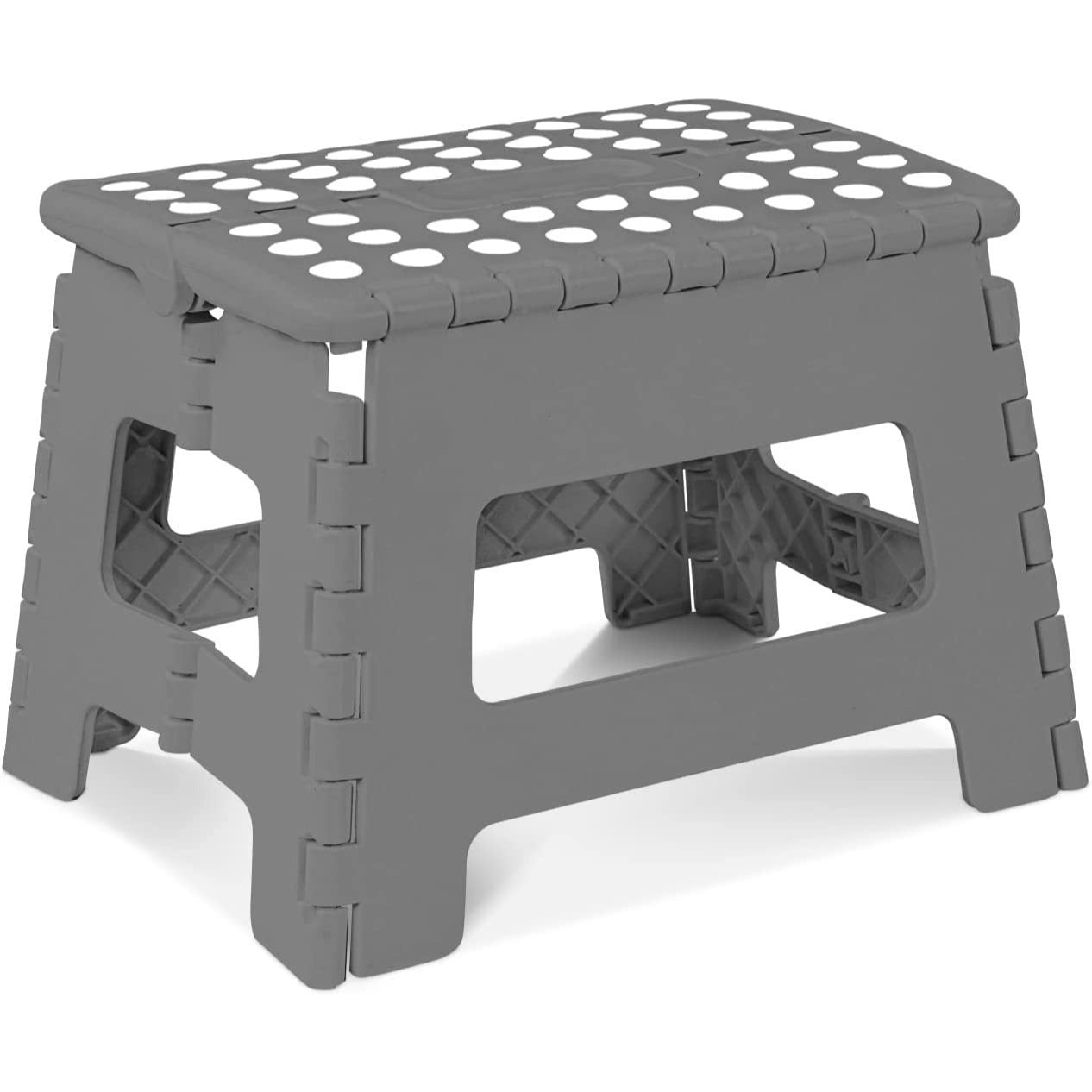 3 Colors 9 Inch Folding Step Stool With Carry Handle & Anti Skid Footpad | Foldable & Collapsible Step Stool