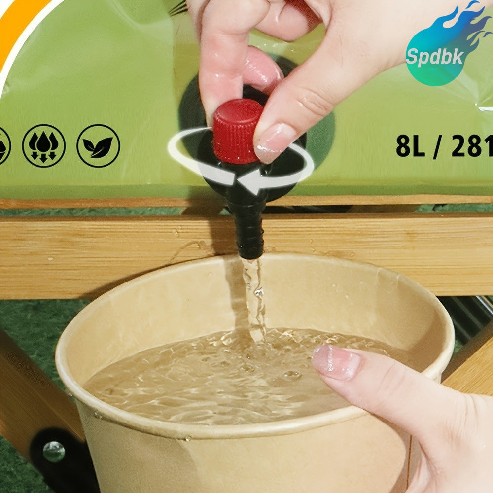 8L Portable Water Container with Faucet - Foldable, Lightweight & Durable PET Material, Ideal for Camping, Hiking, Travel & Outdoor Activities, Camping Water Jug