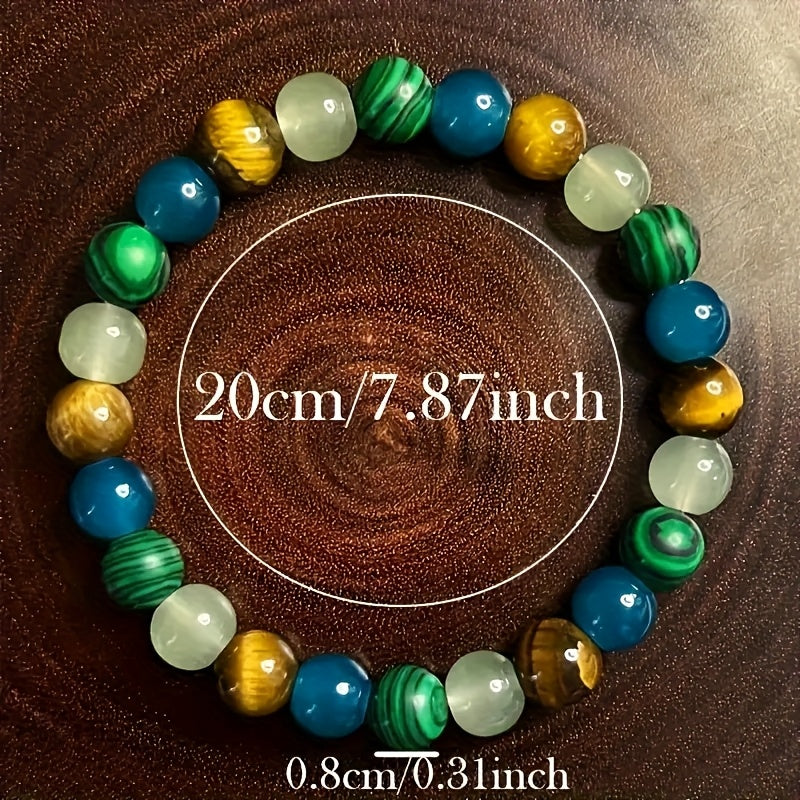 4 PCS Set Natural Stone Bracelet Set, Unisex, Attracts Wealth and Good Luck Jewelry Accessories