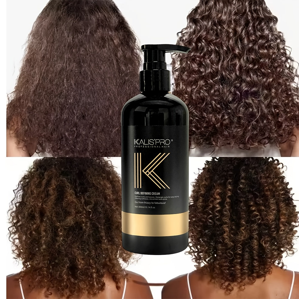 300ml for Curly/Wavy/Coily/Straight Hair Defining Cream, 10.14oz - Moisturizing Hair Styling Paste For Normal Hair& Wig, Long-Lasting Hold & Elasticity, Suitable For Wavy And Curly Textures, Frizz Control Haircare | Sleek Bot