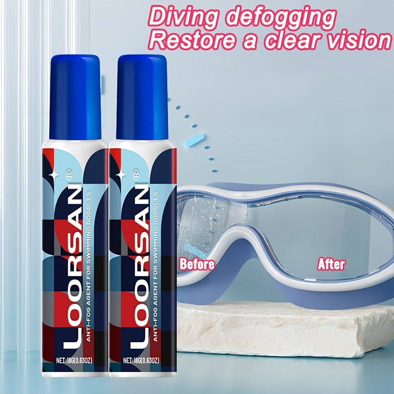 Anti-Fog Spray for Swimming Goggles, Fashion Glasses, and Diving Masks - Long-Lasting, Easy-to-Apply, White, Anti-Fog Coating for Enhanced Visibility, Diving Gear, and Sports Eyewear, Diving Gear Essentials, Sleek Bottle Des