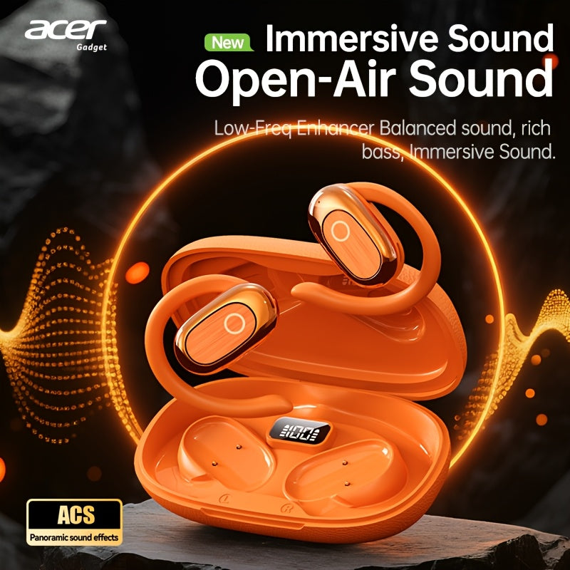 Brand New And Authentic Open-Ear Wireless Headphones Feature an Air Conduction Design That Doesn't Go Inside The Ear, Perfect for Sports, with a Large Battery And Extended Standby Time
