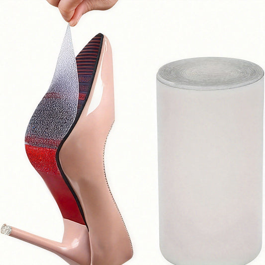 1 Roll of High Heel Sole Anti-Slip Black/White Color Pads, Noise-Reducing And Sole Protection Tape Film Stickers, Wear-Resistant Self-Adhesive Anti-Slip Stickers, Extended Anti-Slip Stickers for Outdoor Slippery Roads