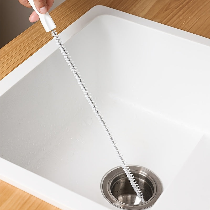 2 PCS Set Flexible Drain Cleaner Tool, Hair Catcher for Kitchen & Bathroom, Manual Clog Remover, Plastic Sink Strainer, No Electricity Needed, Waste Pipe Cleaning, Easy Hair & Debris Removal