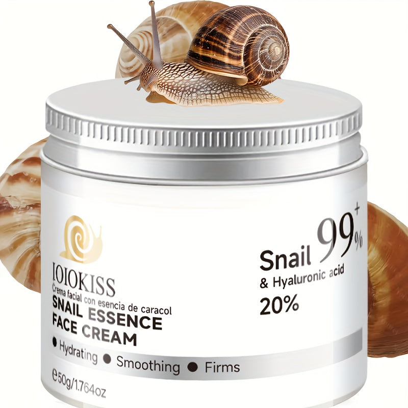 99% Snail Mucin Face Cream | Hydrating & Firming with Niacinamide & Collagen, Ginseng Moisturizer for Dry, Loose Light Beige | 24-Hour Nourishing, Suitable for All Light Beige Types, Day & Night Use, Creates Radiant Glow