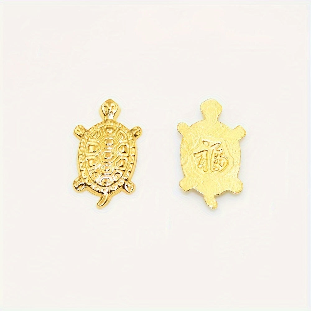 3-6PCS Set Authentic Japanese Money Turtle Pendant - Asakusa Temple Inspired, Gold Plated Alloy for Wealth & Longevity, Perfect for Home Decor & Good Fortune Gifts Collectible Buildings & Accessories, Longevity Charm, Lucky G