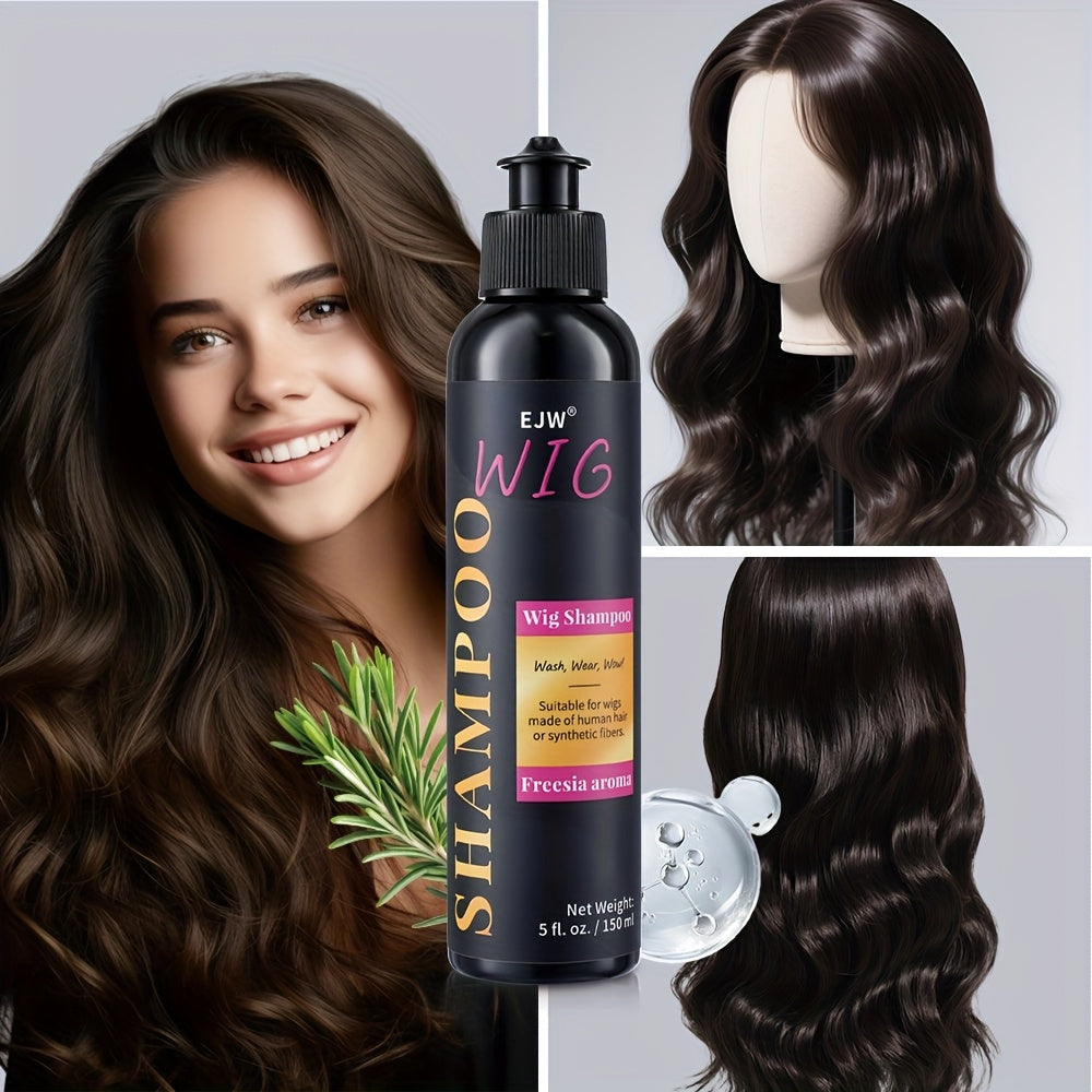 150ml Wig Shampoo with Keratin, Cleanses Wigs for a Smoother and Shinier Finish, Suitable for Fiber Synthetic Wigs and Artificial Hair Care Tool, Hair Wigs, Hair Wigs for Women, Wig Shampoo And Conditioner, Wig Shampoo And Ha