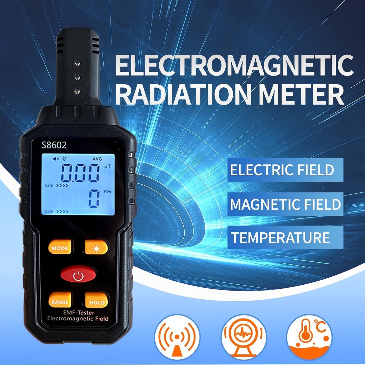 3 in 1 Paranormal  EMF Electromagnetic Radiation Detector: Ghost Hunting Spirits Searching Top Quality Device Electric Field, Magnetic Field, and Radiation Tester (Battery Not Included) Paranormal Supplies