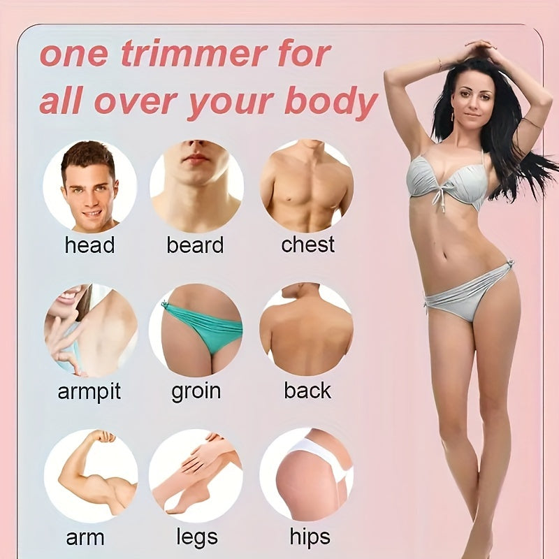 Electric Hair Removal Device for Both Men And Women, Designed for Full-Body Use Including The Face, Underarms, Arms, Bikini Area, Legs, And More, Featuring a USB Charging Option