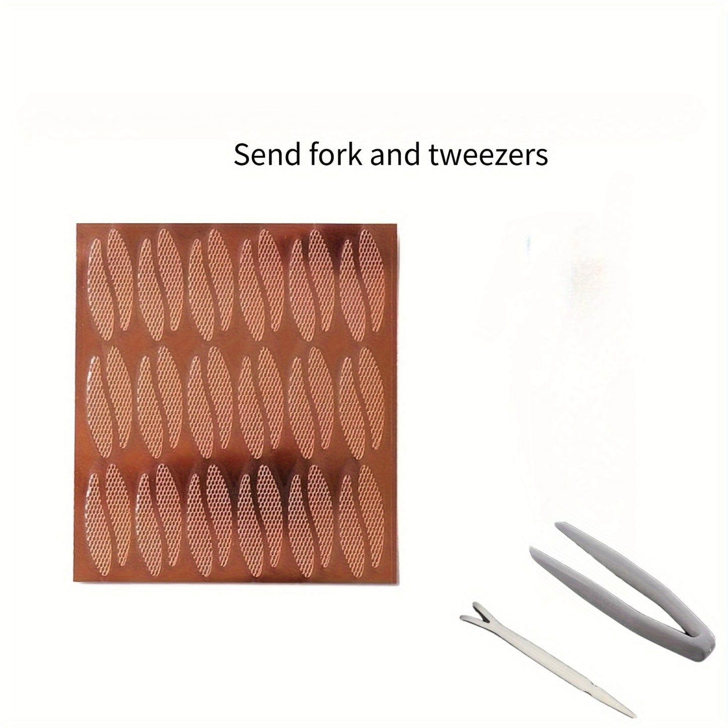 NEW 36 PCS Droplet-Shaped Double Eyelid Stickers + Tweezers + Fork Designed to Enhance The Appearance of Round, Naturally Large Eyes. For Sagging Eyelids They Feature a Curved Design for Easier Application