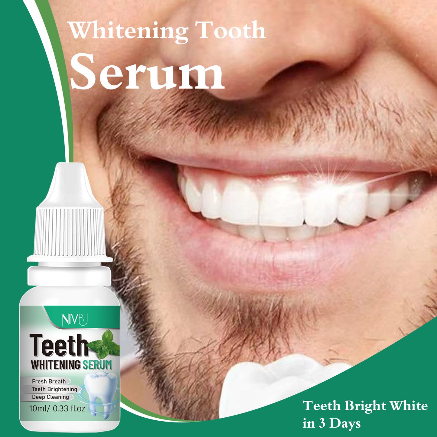 3 Days Teeth Serum, Dual-action Formula, Fresh Mint-Flavored, Fast Cleans Dirt on Tooth Surfaces, Freshens Breath, Deeply Cleanses the Oral, Completely Care to Tooth, Teeth Brightening, Gift for Girlfriend