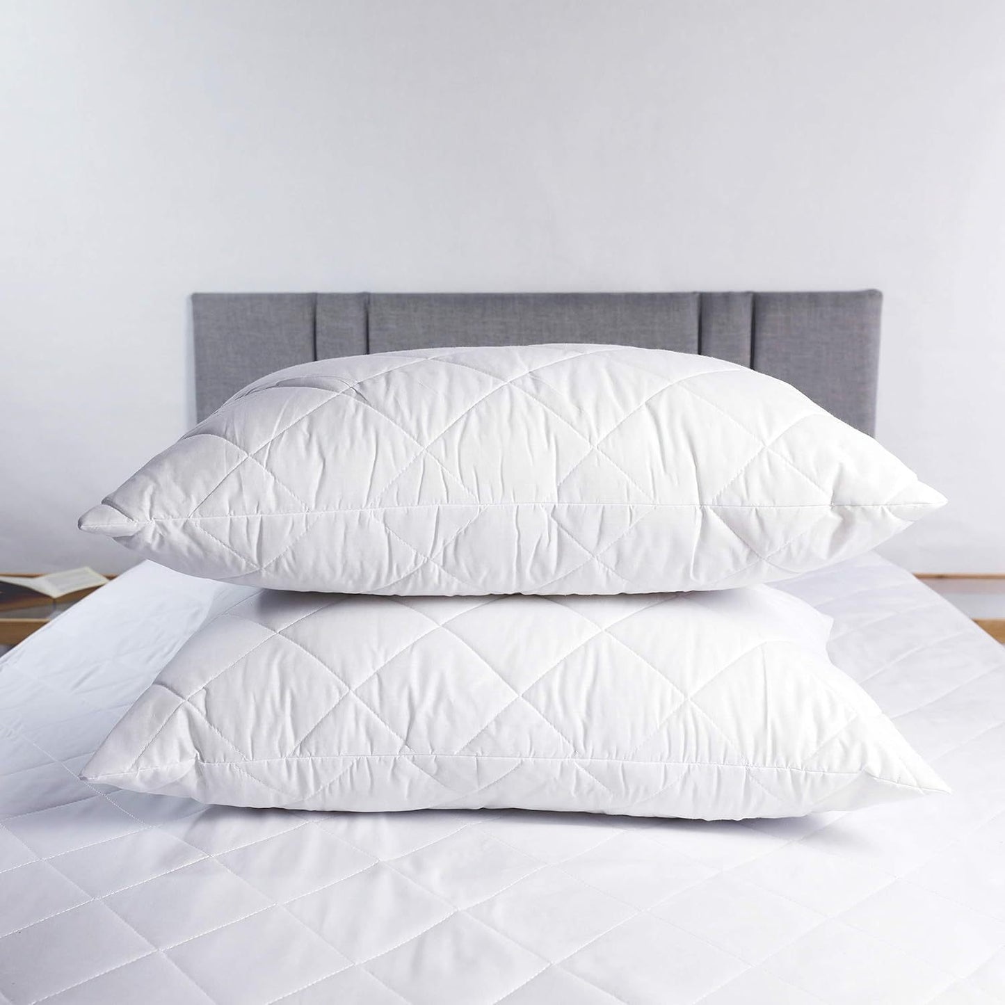 UK Made Single/Double/Super King Bamboo Quilted Waterproof Mattress Protectors Anti Bed Bug Protector, Allergen Protection, Easy To Clean, Soft Bamboo Material Home Bedding Supplies