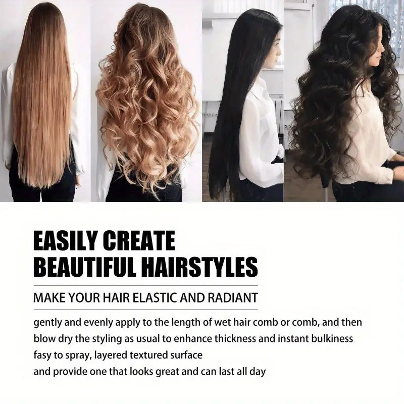 Keratin Volume Styling Spray, suitable for all hair types, fast styling, long-lasting and firm, with keratin and glycerin, mild and non-irritating ingredients, anti-sweat, oil control, nourishing and moisturizing, daily care,