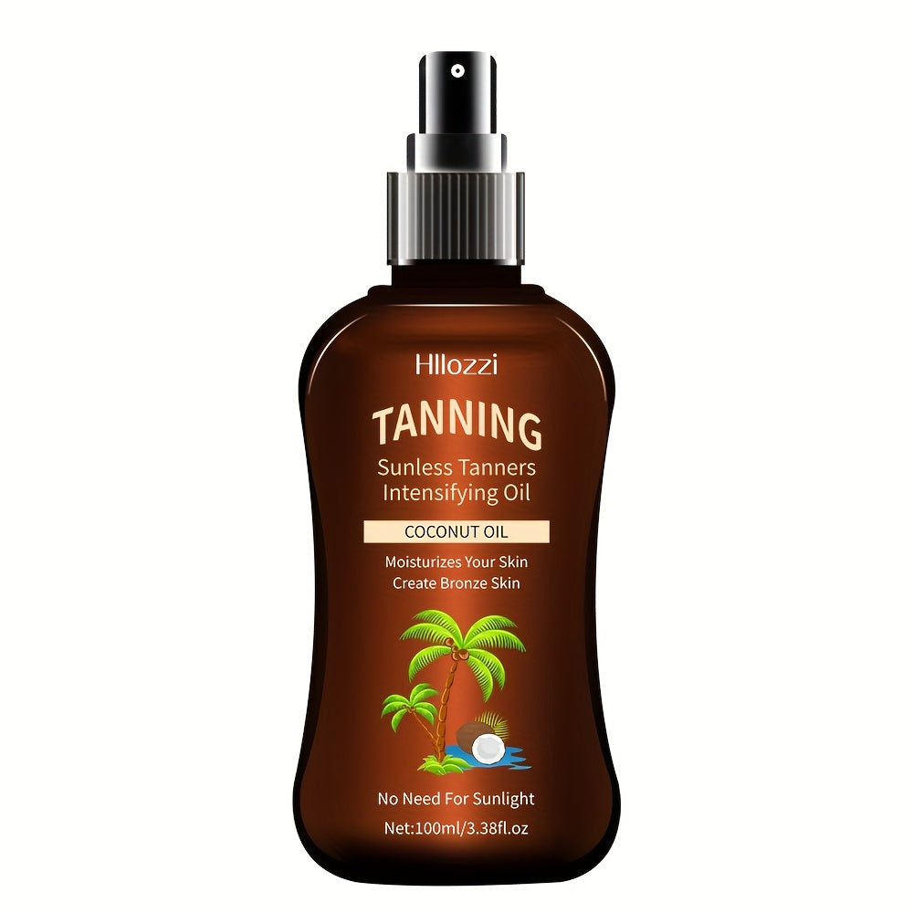 100Ml /3.38Fl.Oz Coconut Tanning Oil for a Waterproof And Long-Lasting Tan, Suitable for Indoor Use, with Moisturizing And Hydrating Properties. Comes in a Spray Bottle And Flip-Top for Easy And Convenient Carrying, Free from