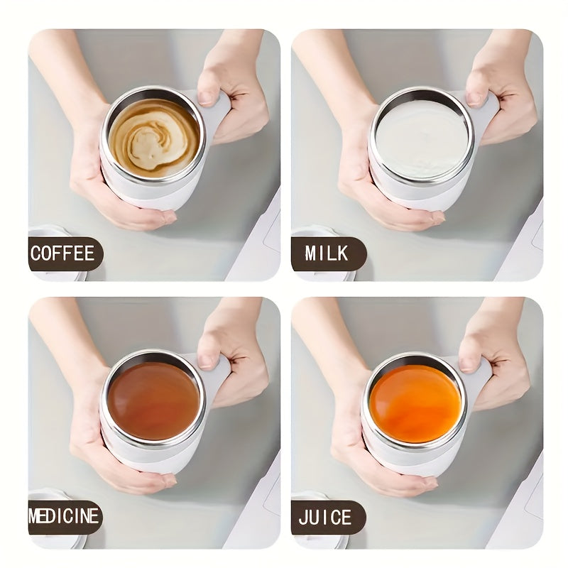 Automatic Mixing Portable Stirring Cup Large Capacity Lazy Magnetic Rotary Cup Battery Type Coffee Cup Outdoor Travel Camping Stirring Mug