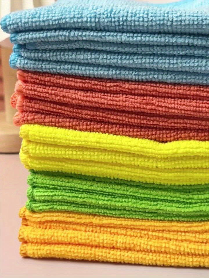 NEW 16/32-Pack Set Microfiber Cleaning Cloths - Reusable, Nonwoven, Super Absorbent, Non-Scratch Wipes for Dusting, Polishing, and Wiping in Kitchen, Car, Glass, Floors, and Furniture - Durable Household Cleaning Cloths