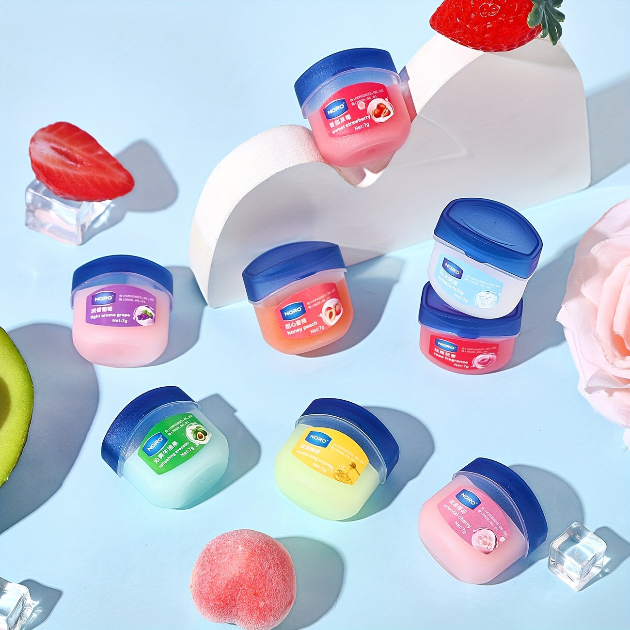 NEW 16 PCS Set Moisturizing Lip Balm, Fruit Flavored Lip Mask, Lip Primer, Hydrating Formula, Moisturizing & Nourishing, Lip Care, All-Day Hydration Personal Care Supplies