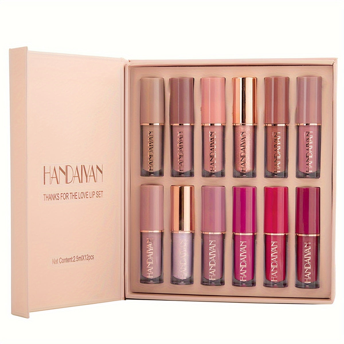 12 PCS Set Velvet Lip Color Set, a Collection of Liquid Lip Colors That Are Non-Drip, Long-Lasting, Waterproof, And Matte. Perfect As a Gift for Women Cosmetic Sets