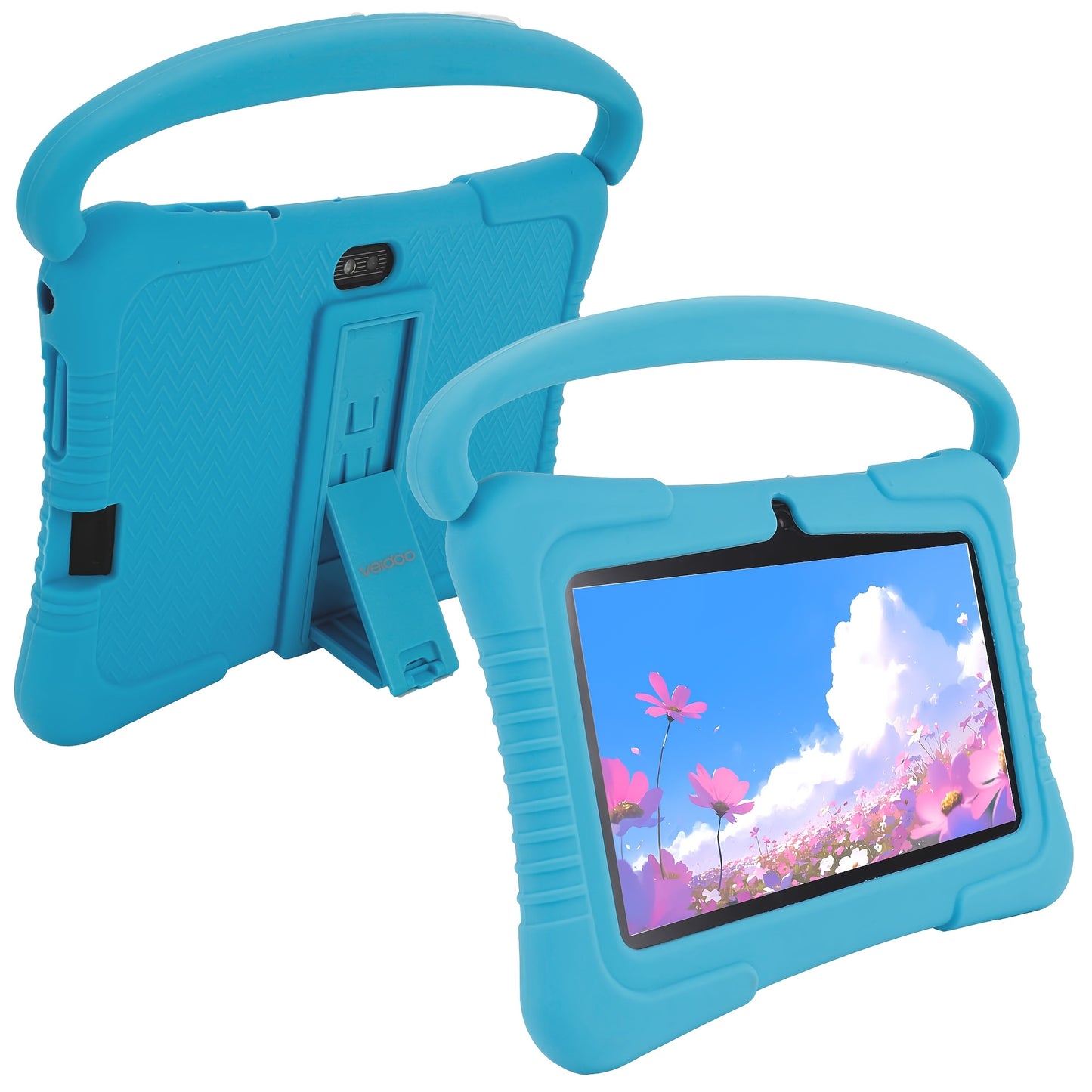 7" Kids Tablet, 2GB RAM+32GB ROM, Safe Eye Protection Screen, Wi-Fi, Dual Camera, Educational Games, Parental Controls App, Android Tablet With Drop Proof Silicone Sleeve Tablet