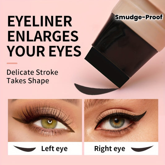 Dual Tip Rotating Eye Line Marker Pen - Waterproof & Smudge-Proof with One-Pass Ink System, Two-Color (Black/Brown) Suitable for Beginners, Eyeliner for Precise Line Art, Ideal Gift