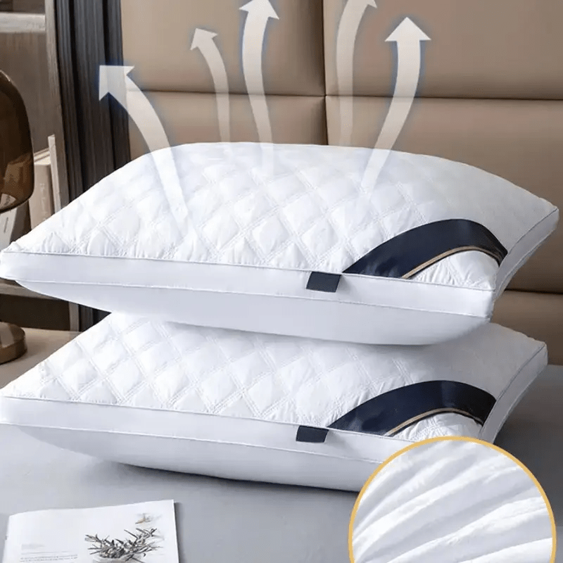 4pcs 3D Luxury Hotel Pillow Set, Neck Support Sleeping Pillows for Comfort & Relaxation, Premium Cover with Zipper Closure, 45*68cm