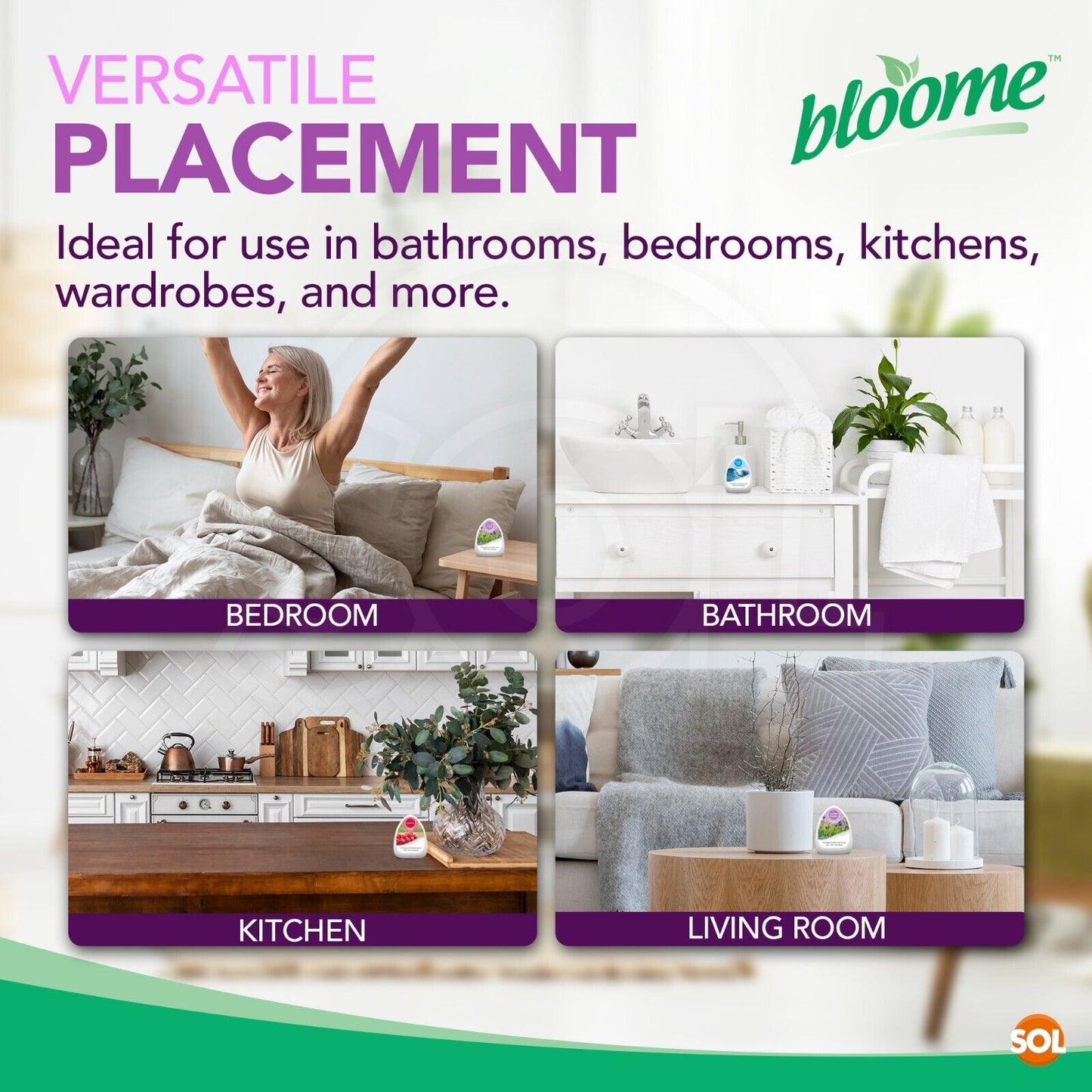 18 PCS Set Mini Solid Gel Air Freshener 60g | Long-Lasting Room & Bathroom Freshener | Odor Eliminator for Toilet, Wardrobe, Kitchen & Small Spaces | Assorted Scented Gel Home Fragrance