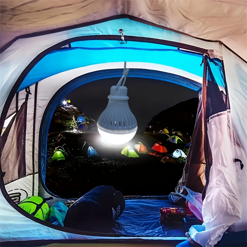 USB Powered LED Bulb with Switch, Portable Camping Light, 3-Color Dimmable Emergency Light with Hanging Hook for Tents, Outdoor, BBQ, Fishing & Repairs