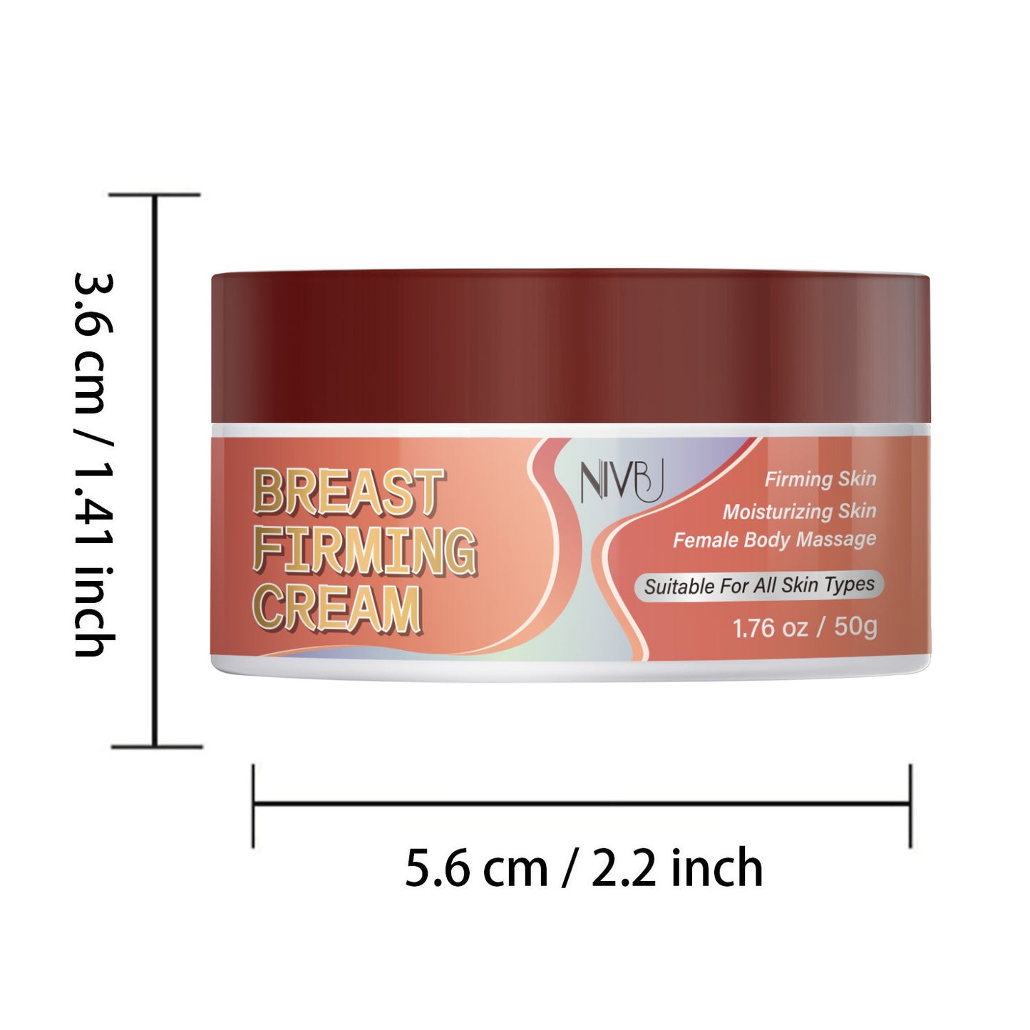 Breast Firming & Lifting Cream with Jojoba Oil, Honey, Caffeine & Vitamin E - Natural Botanical Formula for Sagging Breasts, Moisturizing & Firming, for all Light Tones, Breast Firming Cream, Skincare, Natural Ingredients, Sk